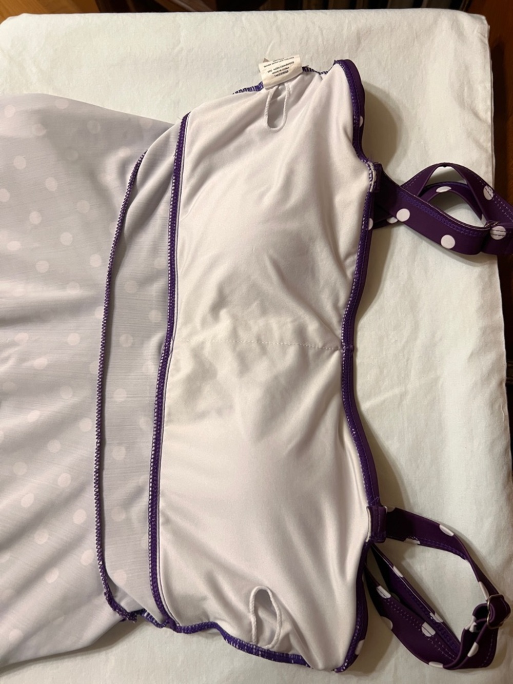 BloomChic Polka Dot Purple 2-Piece Swim Dress size 14-16 - Picture 7 of 14